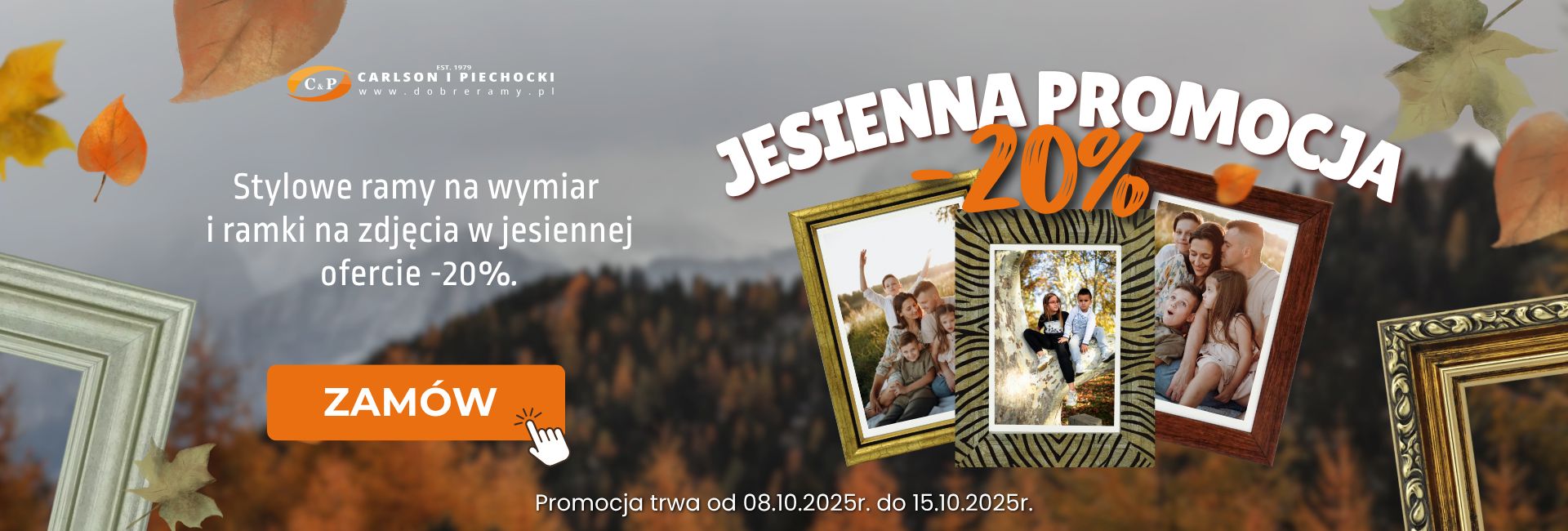 Promocja jesienna - ramki na zdjęcia i ramy na wymiar